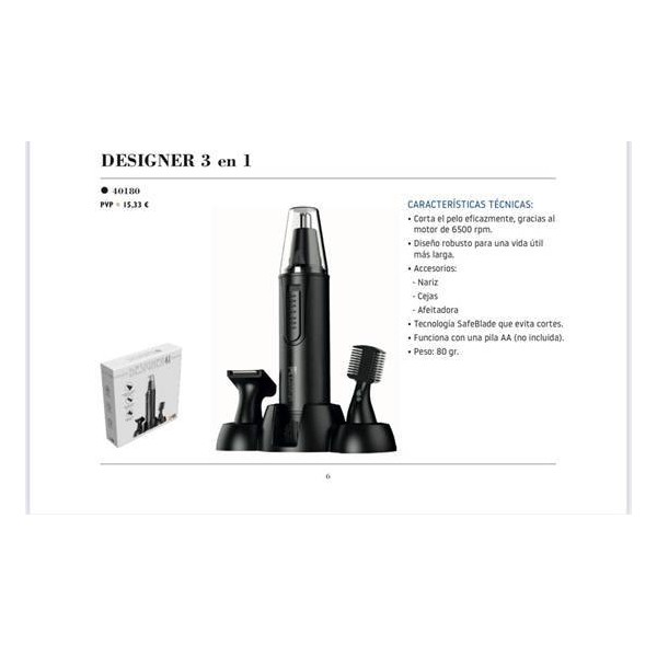 Maquina Designer 3 en 1 Nariz y Orejas