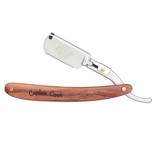 NAVAJA AFEITAR MANGO MADERA CAPTAIN CUP