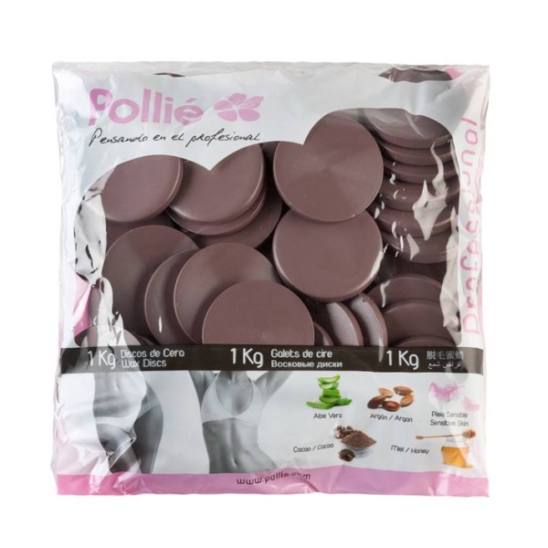 Bolsa 1 Kilo Discos Cera Chocolate Pollié