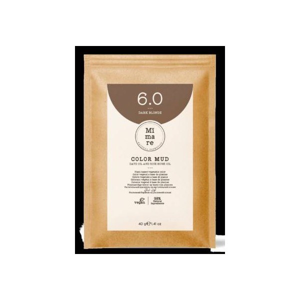 Coloracion en Barro 6.0 Rubio Oscuro 40 gr. MIMARE